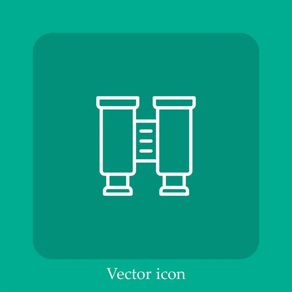 Ferngläser Vektorsymbol Lineare Symbollinie Mit Editierbarem Strich — Stockvektor