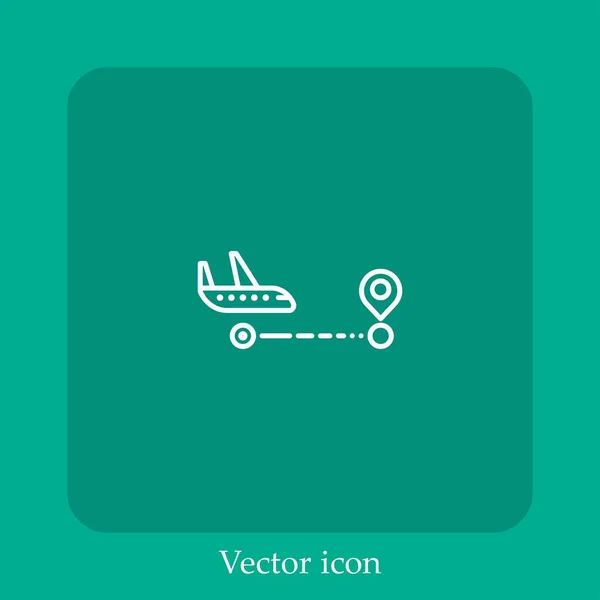 Zielvektorsymbol Lineare Icon Line Mit Editierbarem Strich — Stockvektor