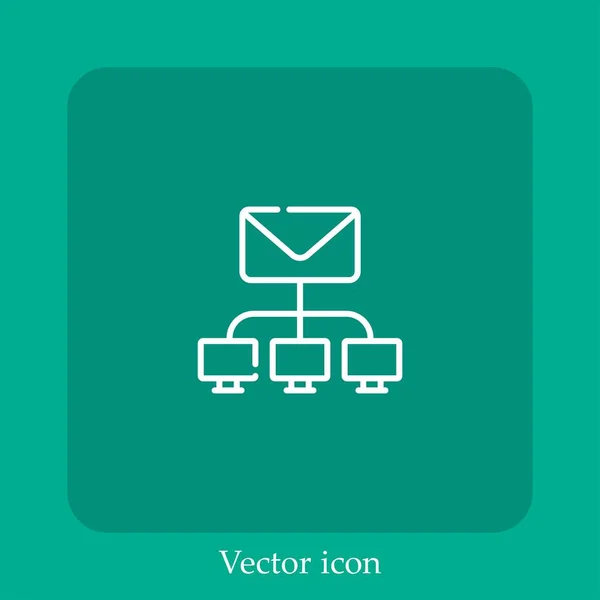 Intranet Vektor Symbol Lineare Icon Line Mit Editierbarem Strich — Stockvektor