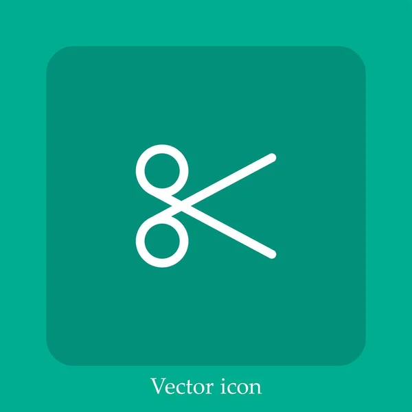 Scheren Vektor Symbol Lineare Icon Line Mit Editierbarem Strich — Stockvektor
