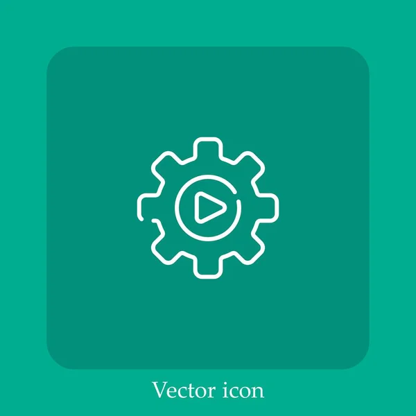 Einstellungen Vektorsymbol Lineare Icon Line Mit Editierbarem Strich — Stockvektor