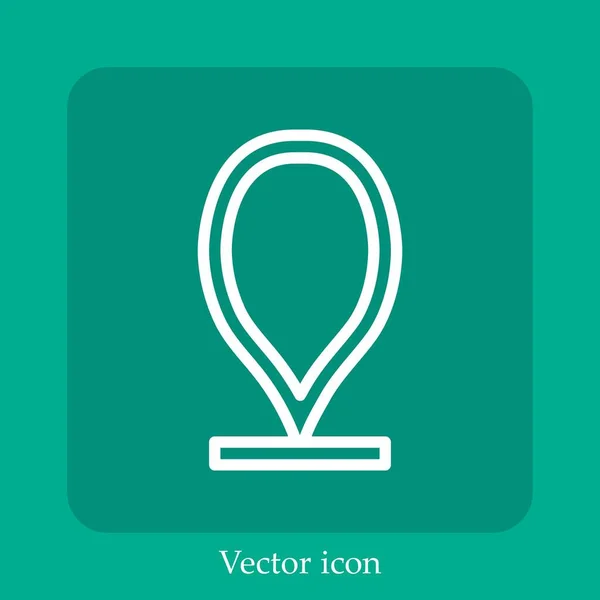 Ícone Vetor Símbolo Linear Icon Line Com Curso Editável — Vetor de Stock