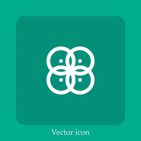 Cognitive Vector Icon Linear Icon Line Editable Stroke — Stock Vector