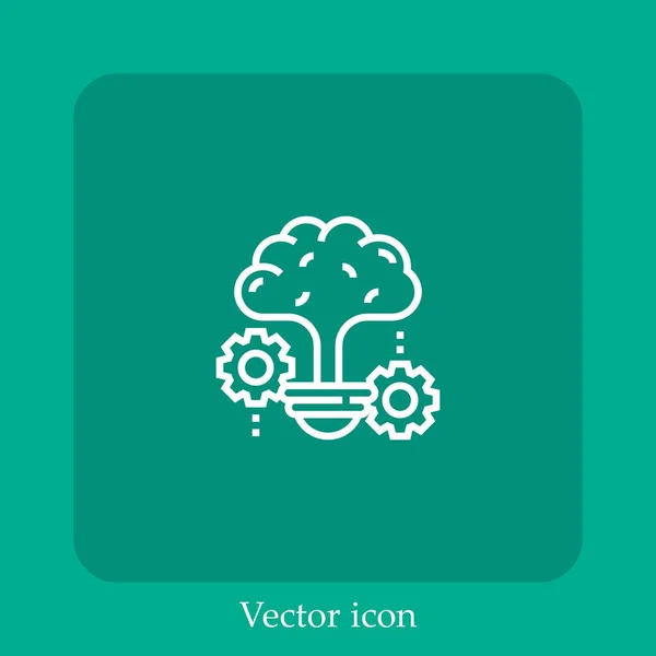 Lernen Vektor Symbol Lineare Icon Line Mit Editierbarem Strich — Stockvektor