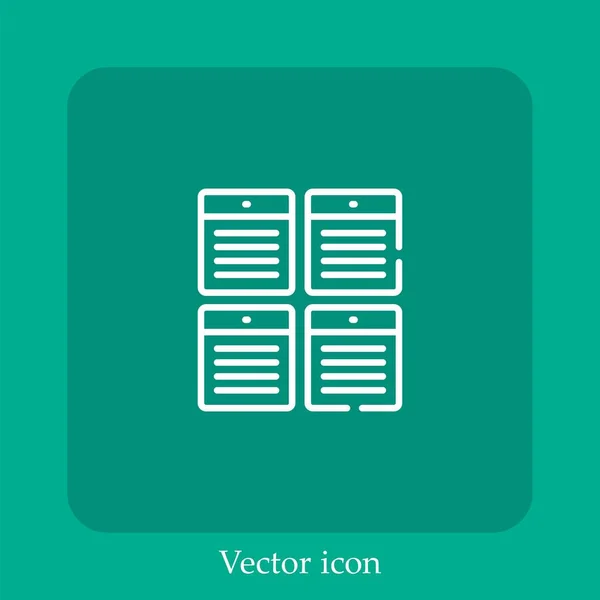 Notizen Vektorsymbol Lineare Icon Line Mit Editierbarem Strich — Stockvektor