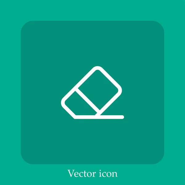 Gomme Icône Vectorielle Icône Linéaire Ligne Avec Course Modifiable — Image vectorielle