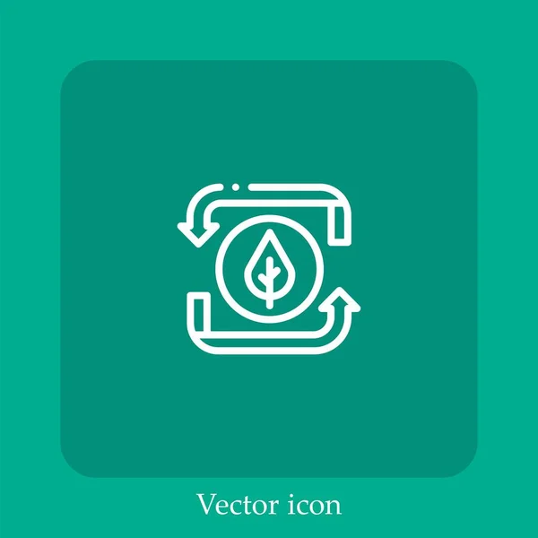 Иконка Вектора Среды Linear Icon Line Редактируемым Штрихом — стоковый вектор