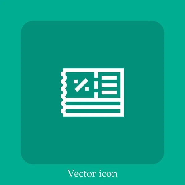 Icono Vector Alimentos Icon Line Lineal Con Carrera Editable — Vector de stock