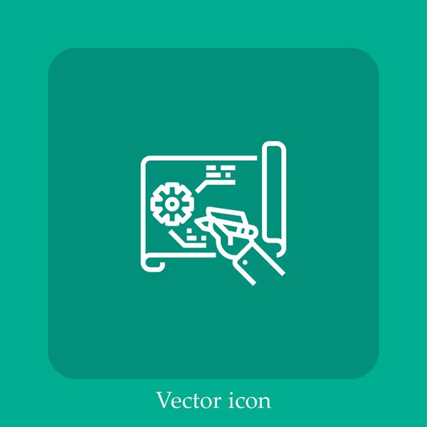 Prototyp Vektorsymbol Lineare Icon Line Mit Editierbarem Strich — Stockvektor