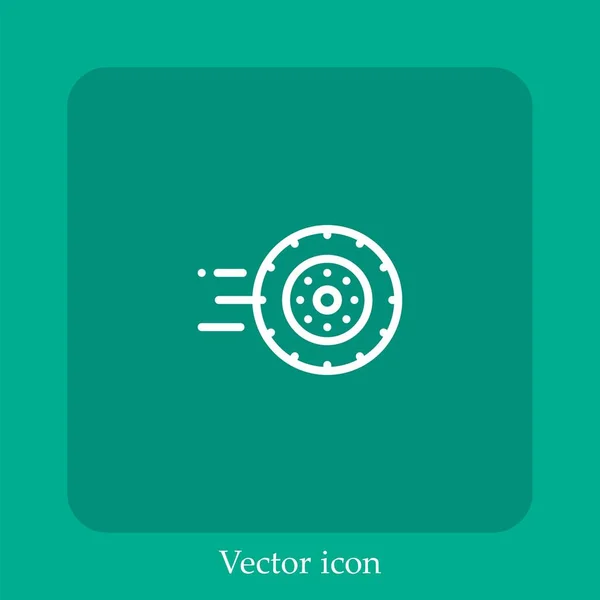 Значок Вектора Шины Линейный Icon Line Редактируемым Штрихом — стоковый вектор