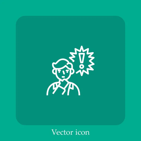 Hipotesis Icono Vectorial Icono Lineal Línea Con Carrera Editable — Vector de stock