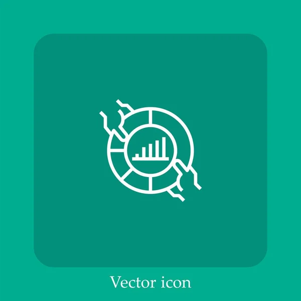 Pictograma Vectorială Piață Icon Line Accident Vascular Cerebral Editabil — Vector de stoc