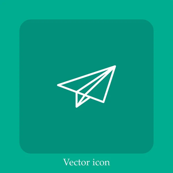 Message Vector Icon Linear Icon Line Editable Stroke — Stock Vector