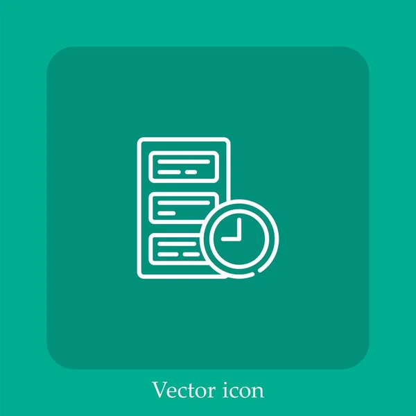 Ícone Vetorial Pendente Linear Icon Line Com Curso Editável — Vetor de Stock