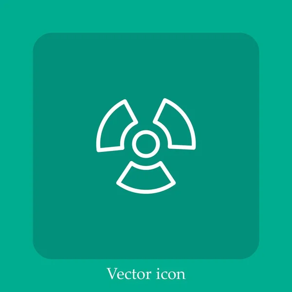 Strahlungsvektorsymbol Linear Icon Line Mit Editierbarem Strich — Stockvektor