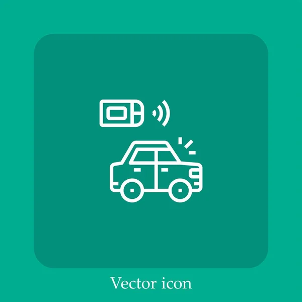 Icono Vector Control Remoto Icon Line Lineal Con Carrera Editable — Vector de stock