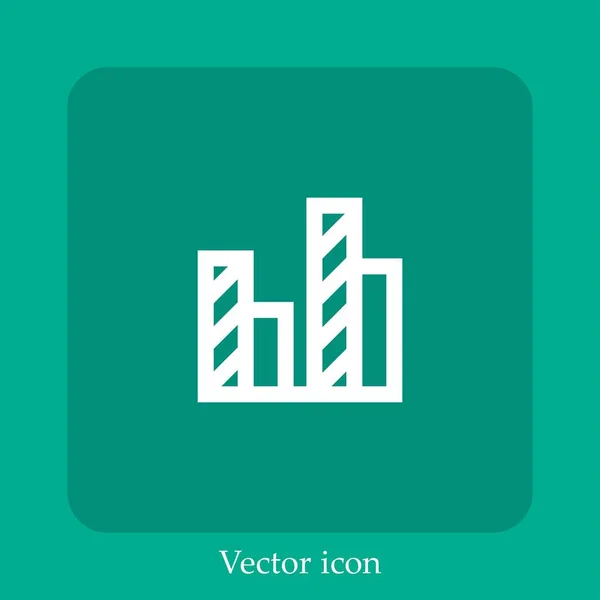 Icône Vectorielle Comparaison Icône Linéaire Ligne Avec Course Modifiable — Image vectorielle