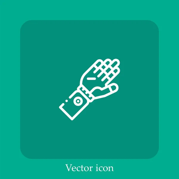 Prothese Vektor Symbol Lineare Icon Line Mit Editierbarem Strich — Stockvektor