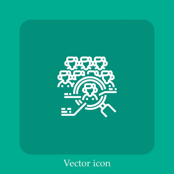 Research Vector Icon Linear Icon Line Editable Stroke — Stock Vector