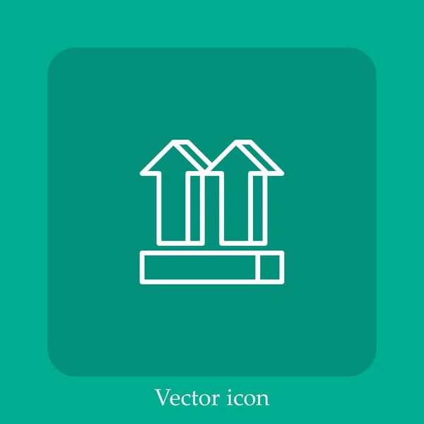 Боковая Векторная Иконка — стоковый вектор