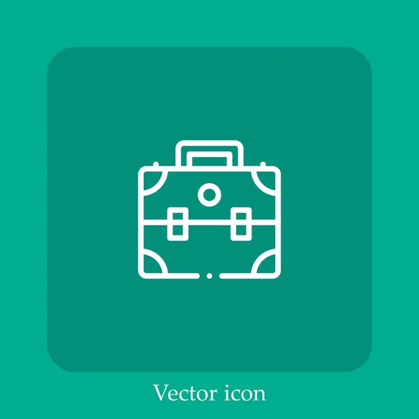Ícone Vetor Caixa Ferramentas Linear Icon Line Com Curso Editável — Vetor de Stock