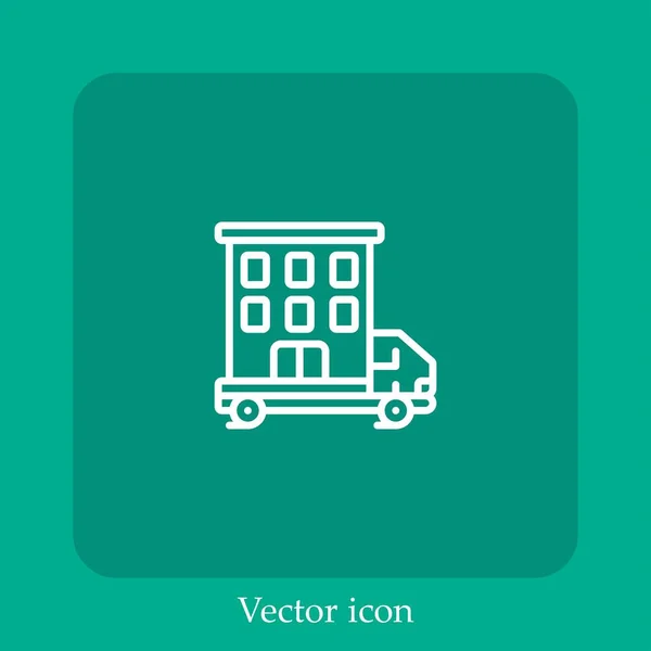 Verschieben Des Vektorsymbols Lineare Icon Line Mit Editierbarem Strich — Stockvektor