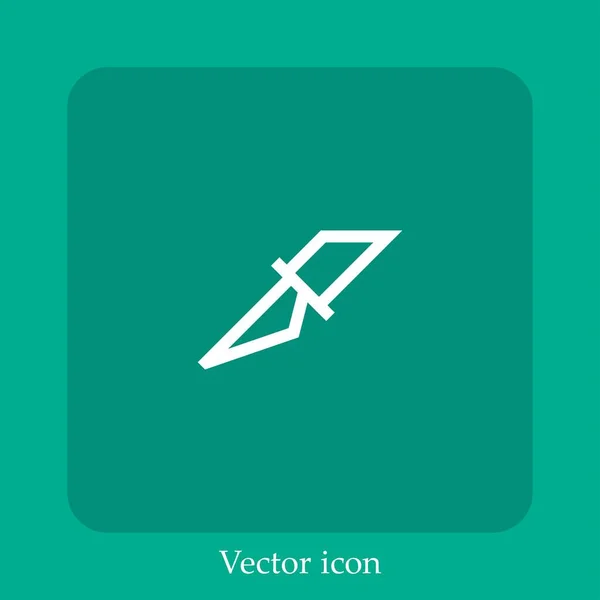 Icono Vector Rebanada Icon Line Lineal Con Carrera Editable — Vector de stock