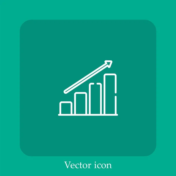 Statistics Vector Icon Linear Icon Line Editable Stroke — Stock Vector