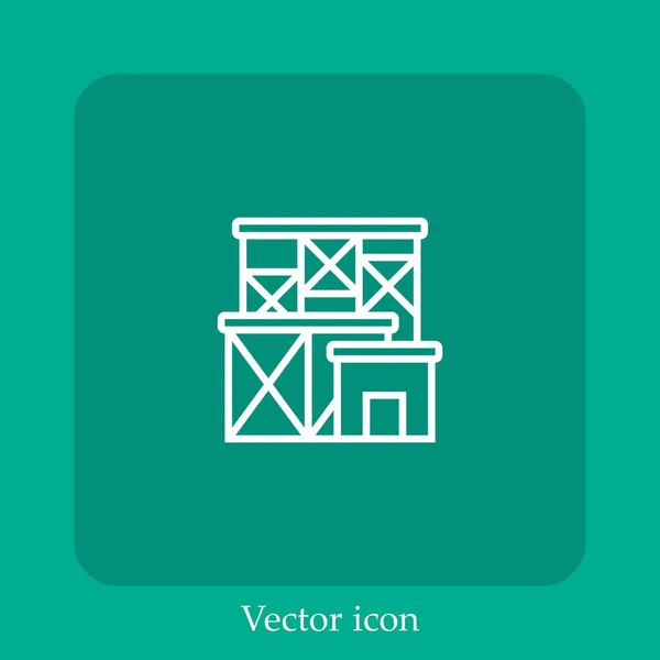 Estrutura Ícone Vetor Linear Icon Line Com Curso Editável — Vetor de Stock