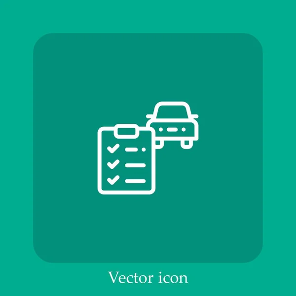 Иконка Вектора Теста Вождение — стоковый вектор