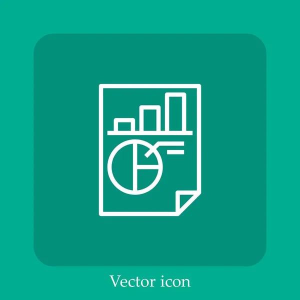 Report Vektor Icon Lineare Icon Line Mit Editierbarem Strich — Stockvektor