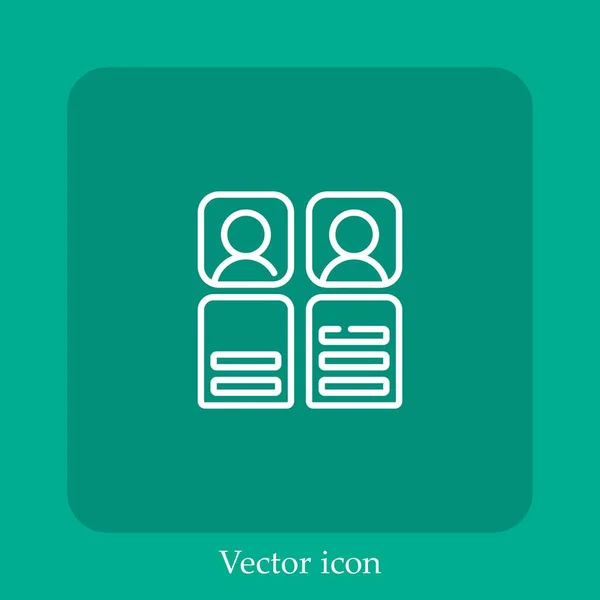 Resultados Ícone Vetorial Linear Icon Line Com Curso Editável — Vetor de Stock