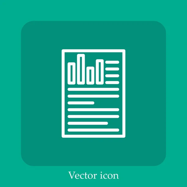 Analytics Vektor Icon Lineare Icon Line Mit Editierbarem Strich — Stockvektor