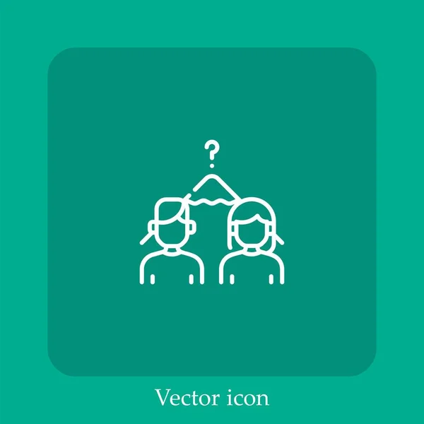 Ícone Vetorial Eleição Linear Icon Line Com Curso Editável — Vetor de Stock
