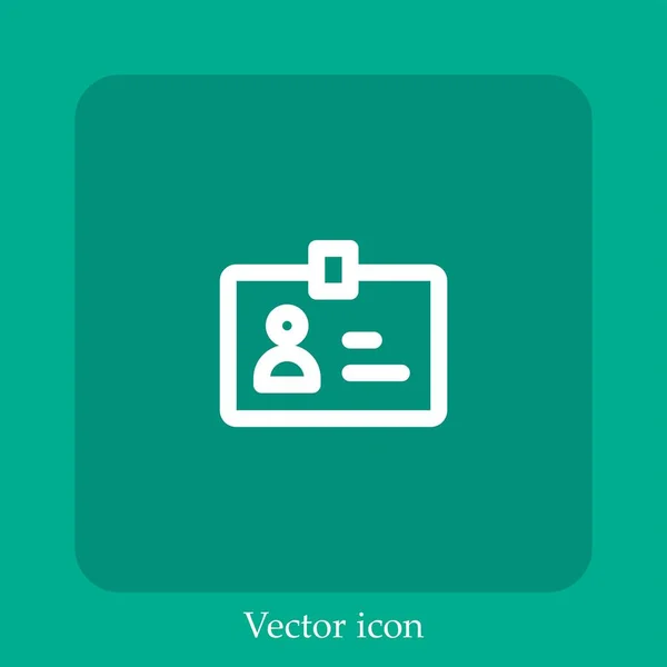 Card Vector Icon Linear Icon Line Editable Stroke — Stock Vector