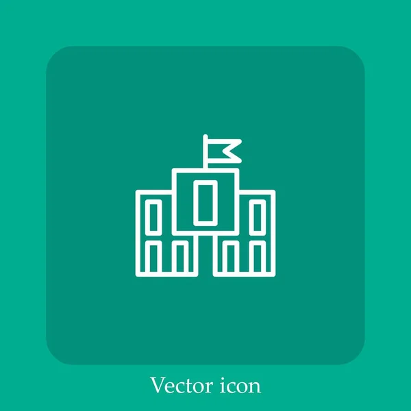 Schule Vektor Symbol Lineare Icon Line Mit Editierbarem Strich — Stockvektor