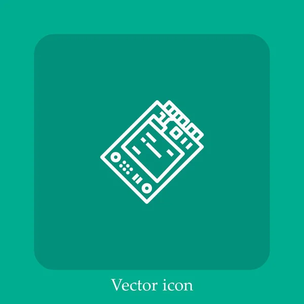 Ssd Vektor Ikon Lineáris Ikon Line Szerkeszthető Stroke — Stock Vector