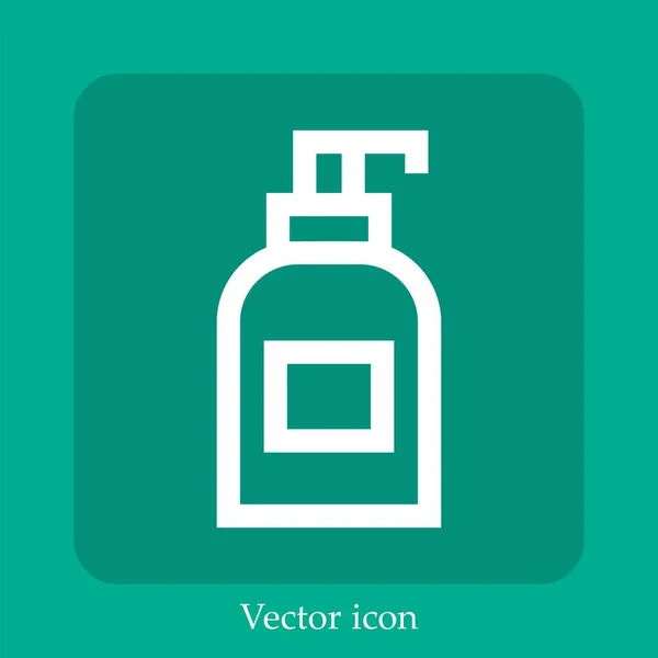 Мыльный Вектор Значок Linear Icon Line Редактируемым Штрихом — стоковый вектор