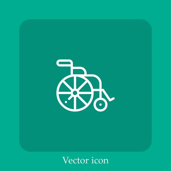 Векторная Икона Инвалида Колясочника — стоковый вектор