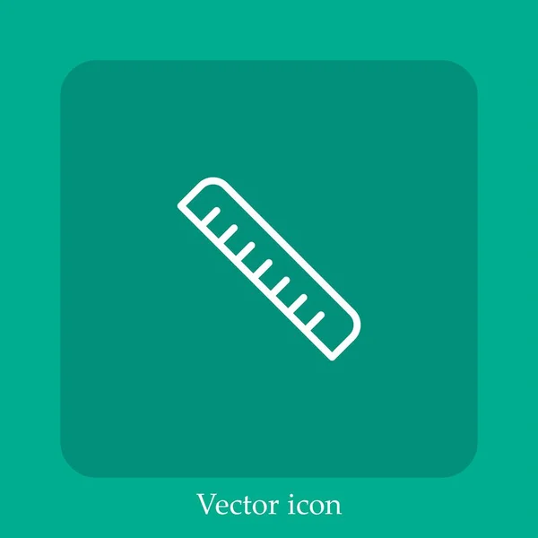 Lineal Vektor Symbol Linear Icon Line Mit Editierbarem Strich — Stockvektor