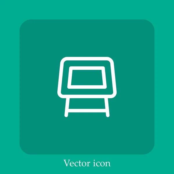 Tabellenvektorsymbol Lineare Icon Line Mit Editierbarem Strich — Stockvektor