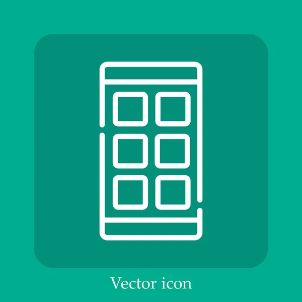 Workflow Vector Icon Linear Icon Line Editable Stroke — Stock Vector