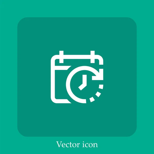 Frist Vektor Symbol Lineare Icon Line Mit Editierbarem Strich — Stockvektor