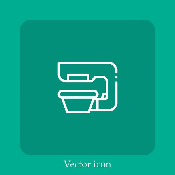 Ícone Vetorial Mri Linear Icon Line Com Curso Editável — Vetor de Stock
