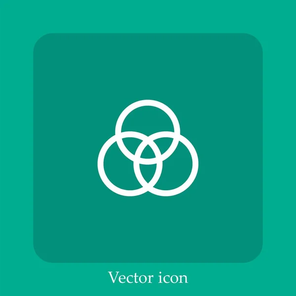 Icône Vectorielle Rgb Icône Linéaire Ligne Avec Course Modifiable — Image vectorielle