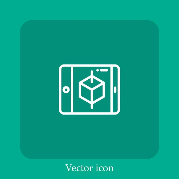 Ipad Vektor Symbol Lineare Icon Line Mit Editierbarem Strich — Stockvektor