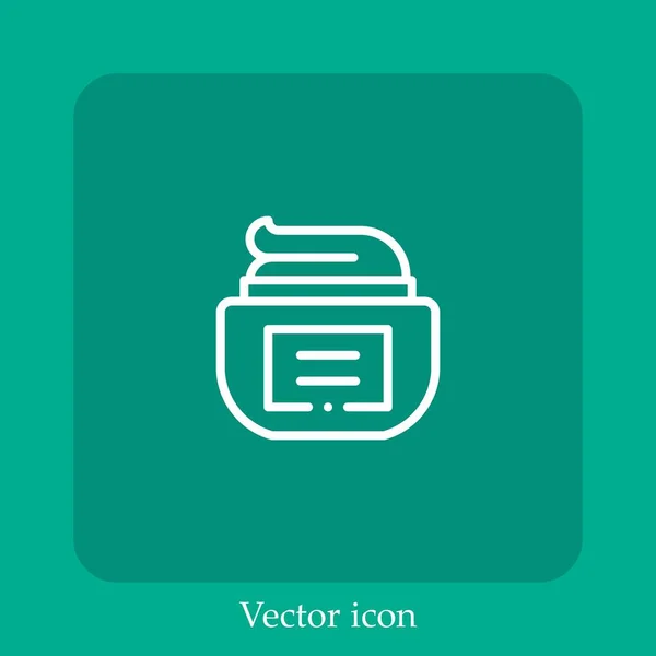 Vaseline Vector Icon Linear Icon Line Editable Stroke — Stock Vector