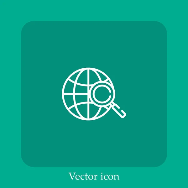 Suchvektorsymbol Lineare Icon Line Mit Editierbarem Strich — Stockvektor