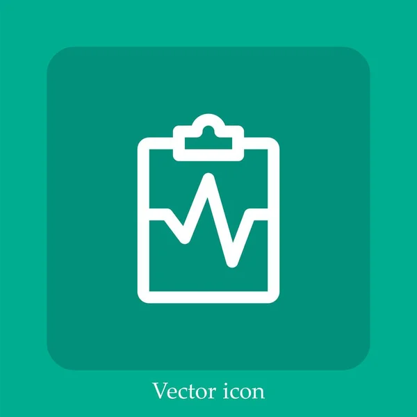 Health Report Vector Icon Linear Icon Line Editable Stroke — Archivo Imágenes Vectoriales