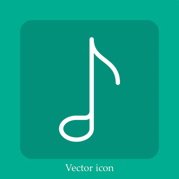 Ícone Vetor Música Linear Icon Line Com Curso Editável — Vetor de Stock